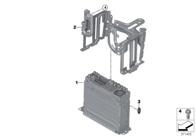 2014 BMW i3 Headunit Basic Media Diagram for 65126821141