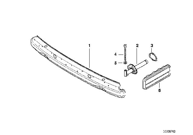 2001 BMW 750iL Carrier, Rear Diagram