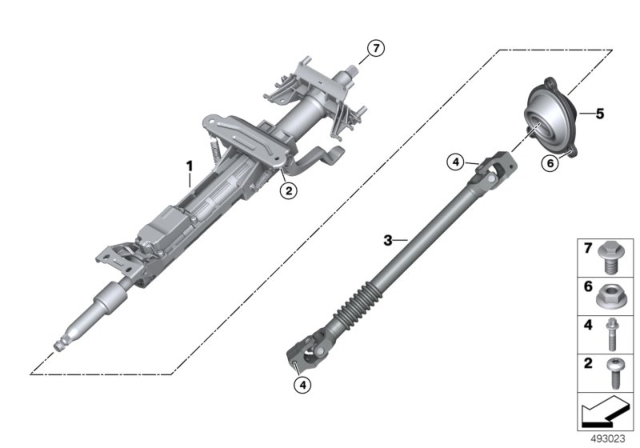 2020 BMW Z4 STEERING SHAFT SLEEVE Diagram for 32306862103