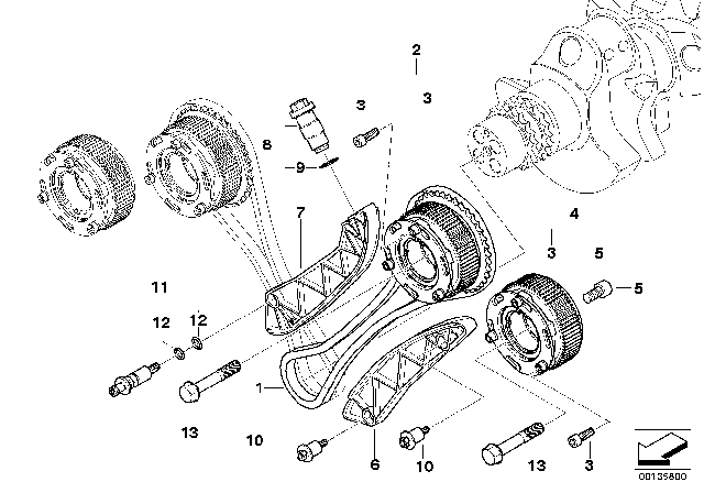 2010 BMW M6 Timing Gear, Timing Chain Diagram 2