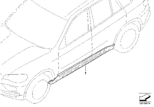 2007 BMW X5 Retrofit, Aluminum Running Board Diagram