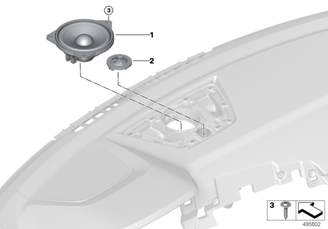 2020 BMW 840i xDrive Individual Parts Highend Sound System Diagram