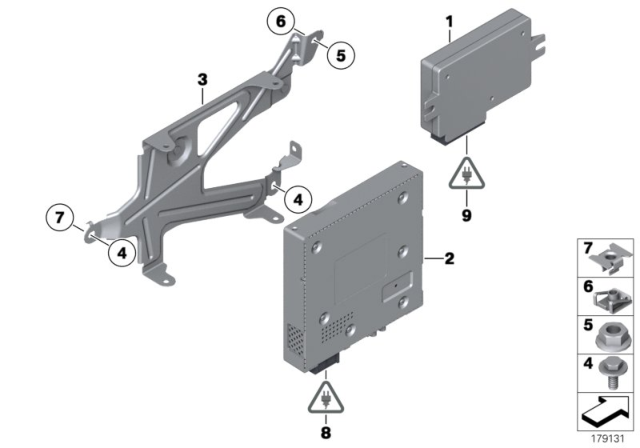 2012 BMW 750Li TV Module / Video Switch Diagram