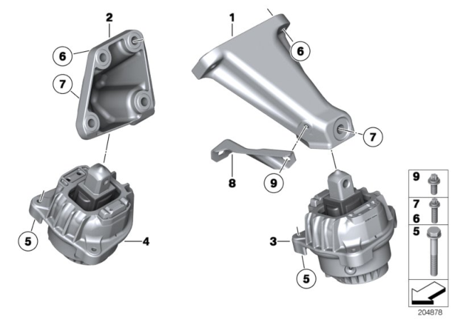 2012 BMW 750Li Engine Suspension Diagram