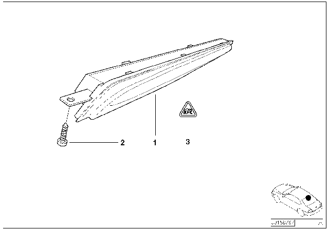 2001 BMW 325xi Third Stoplamp Diagram