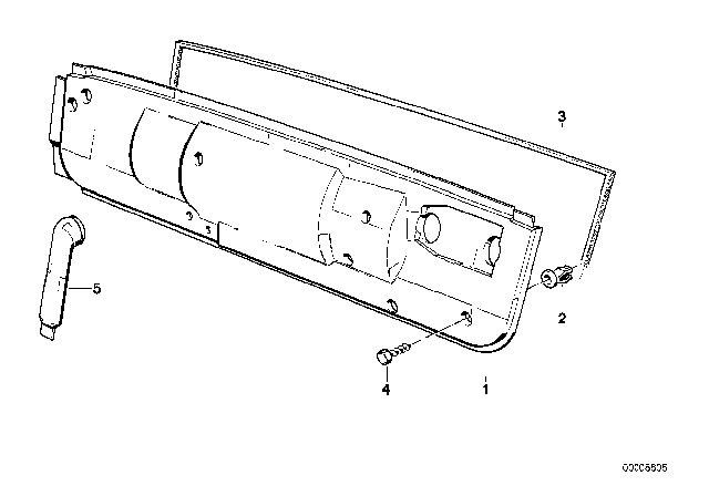 1987 BMW 325i Heater Closing Panel Diagram