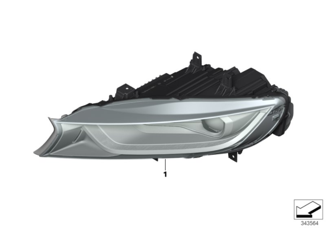 2017 BMW i8 Headlight Diagram