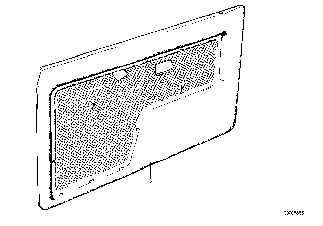 1988 BMW 325i Door Lining Vynil Right Diagram for 51411965276