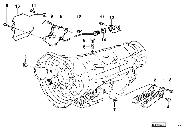 1998 BMW 750iL Transmission Housing (A5S560Z) Diagram