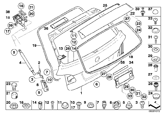 2007 BMW 530xi Torx-Bolt With Washer Diagram for 51211940825