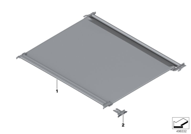 2020 BMW 330i SLIDER, ROLLER BLIND Diagram for 54108737873