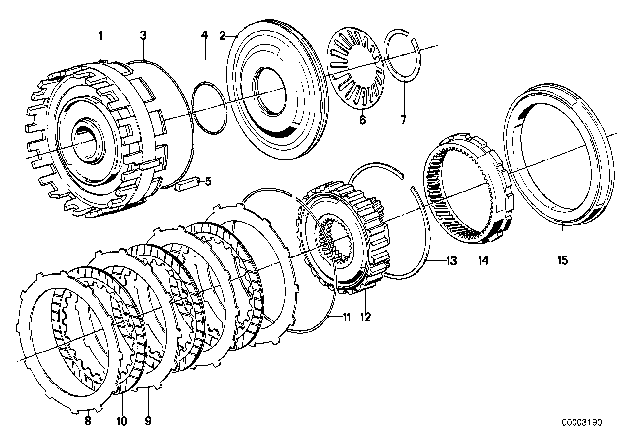 1985 BMW 735i Brake Clutch (ZF 4HP22/24) Diagram 2