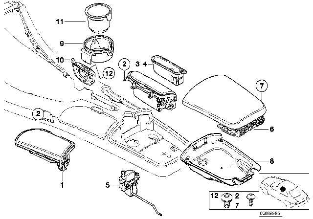 2003 BMW Alpina V8 Roadster Centre Console Diagram 2