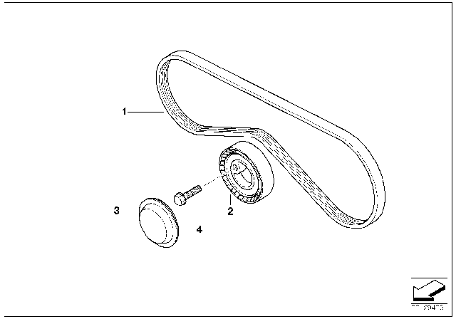 1997 BMW 318i Belt Drive Climate Compressor Diagram