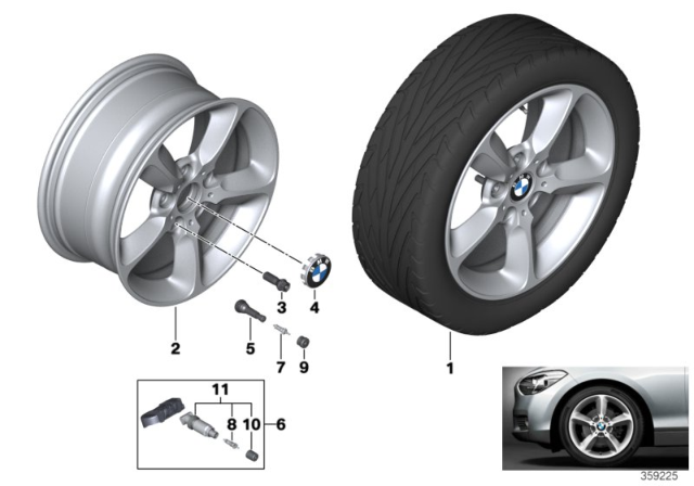 2014 BMW 228i BMW LA Wheel, Star Spoke Diagram 6