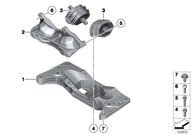 2010 BMW 760Li Gearbox Suspension Diagram