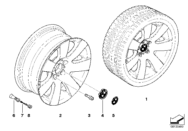 2004 BMW 530i BMW LA Wheel, Star Spoke Diagram 2