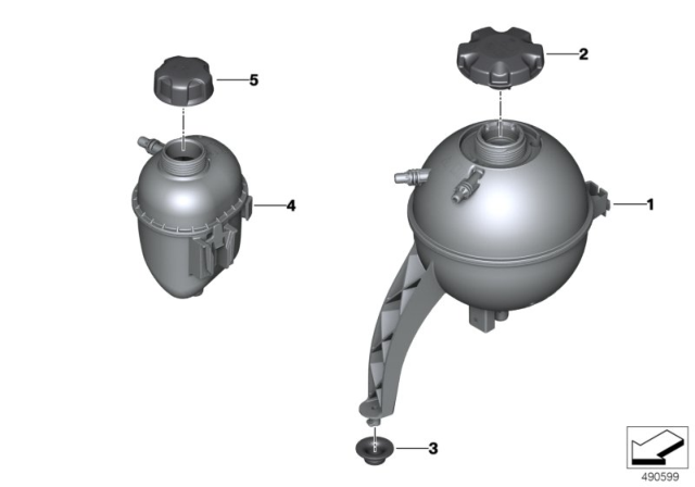 2020 BMW X5 EXPANSION TANK Diagram for 17138610662