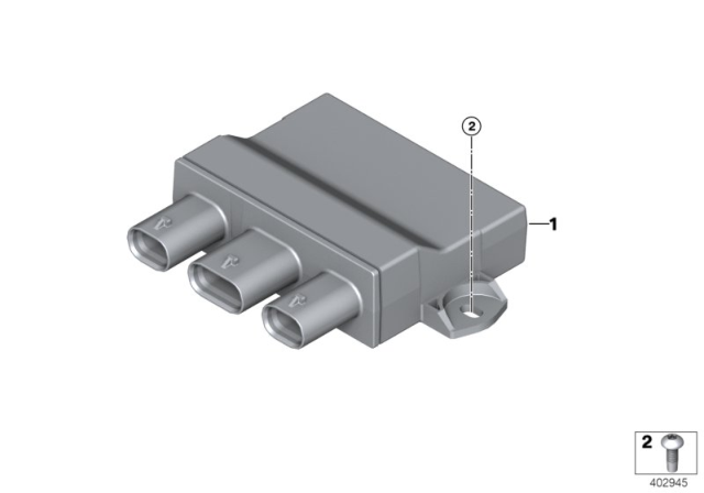 2012 BMW 750i Control Unit, Smart Opener Diagram