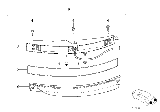 2001 BMW Z8 Tail Light, Left Diagram for 63214859157