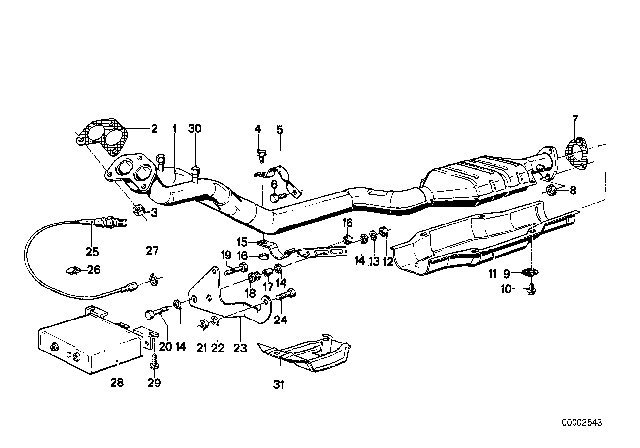 1981 BMW 320i Hex Nut Diagram for 18301737774