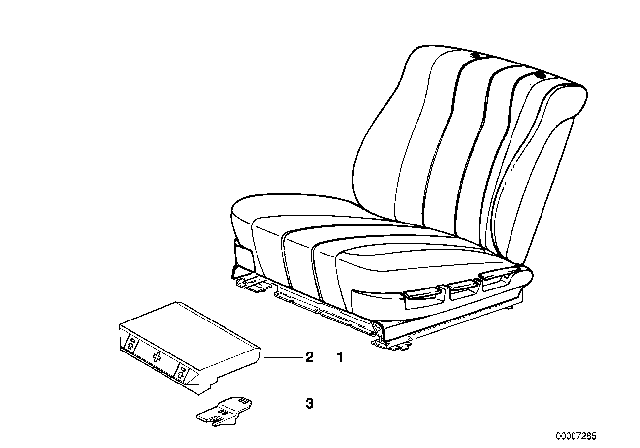 1994 BMW 525i Front Seat Diagram