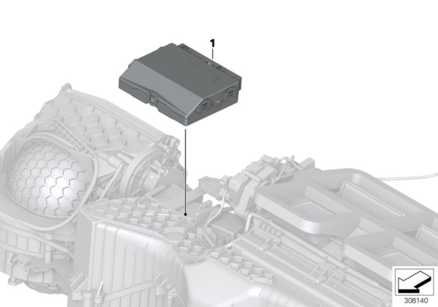 2015 BMW 328i xDrive Control Unit Air Conditioning System Diagram