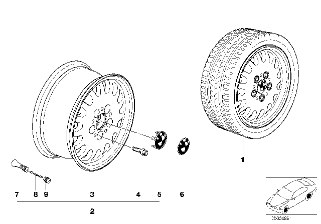 1992 BMW 318is BMW - Styling Diagram 2