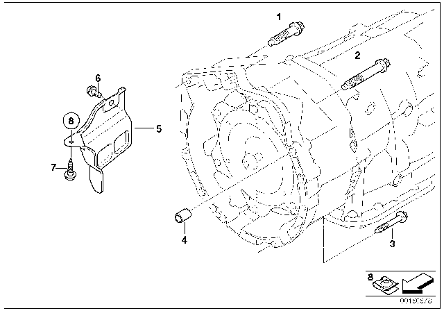 2006 BMW 530xi Transmission Mounting Diagram