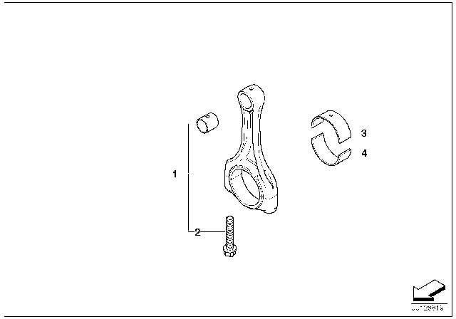 2007 BMW Z4 M Set Connecting Rod Diagram for 11247834437
