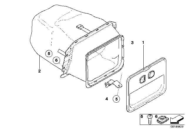 2012 BMW 135i Transportation Bag, Seat, Rear Diagram