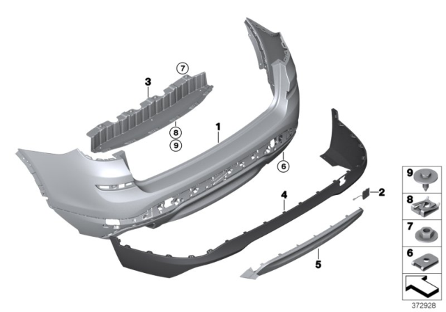 2018 BMW X4 Underride Guard, Primed, Rear Diagram for 51127413499