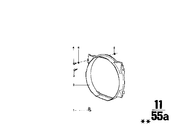 1969 BMW 2002 Fan Shroud Diagram for 17111114975