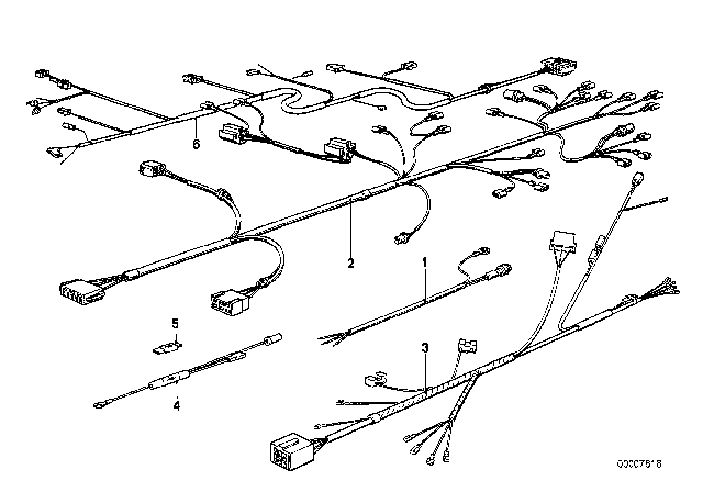 1989 BMW 635CSi Wiring Sets Diagram