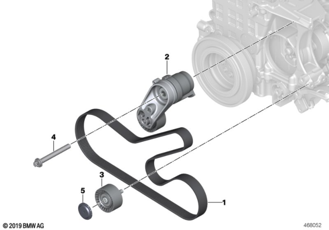 2018 BMW X4 Belt Drive, Alternator - A/C Diagram