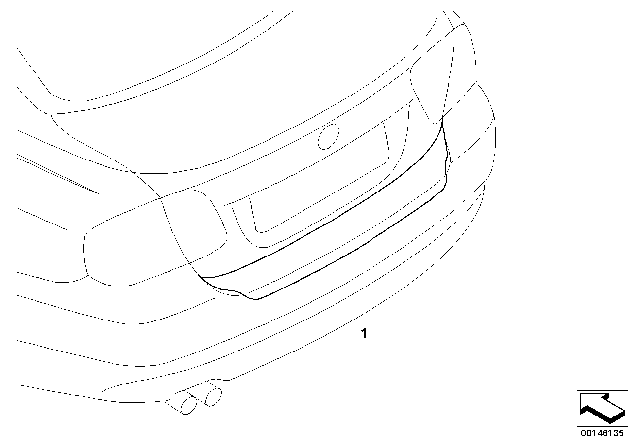 2016 BMW X3 Load Edge Protector Diagram