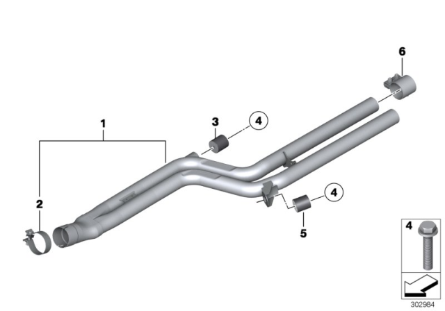 2015 BMW 740Li Front Silencer Diagram