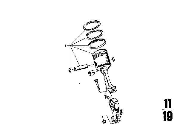 1969 BMW 2800 Piston Diagram