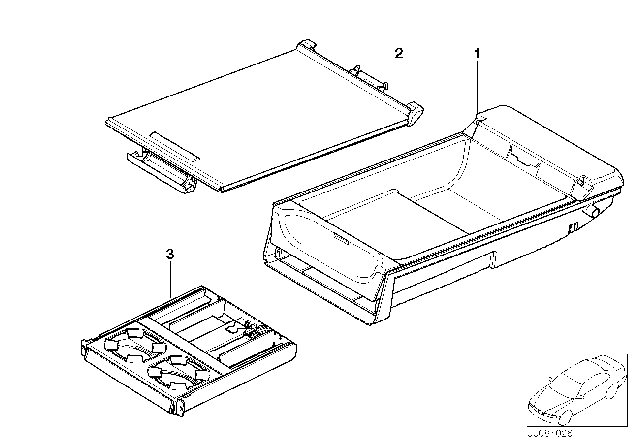 2005 BMW M3 Seat, Rear, Centre Armrest Diagram