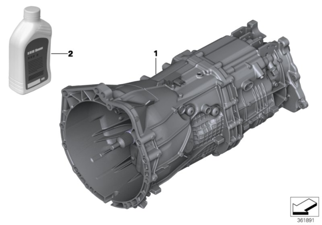 2019 BMW 440i xDrive Manual Gearbox GS6X45BZ Diagram