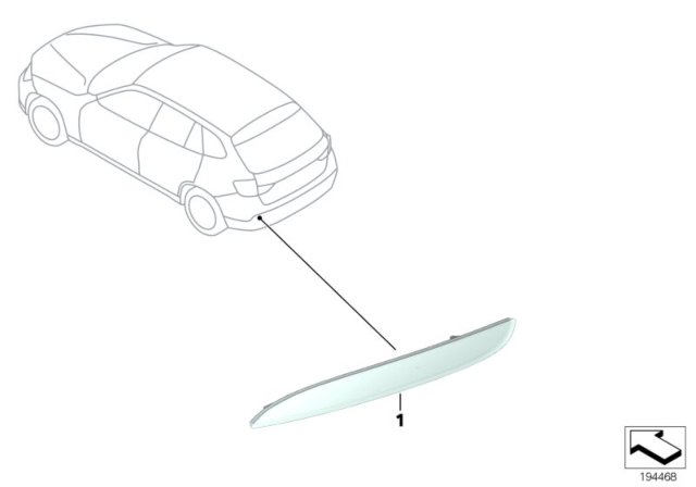 2013 BMW X1 Reflector Diagram