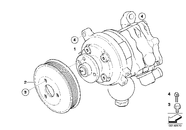 2007 BMW 525i Power Steering Pump Diagram 3