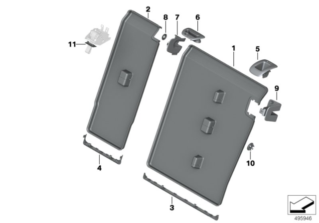 2019 BMW X5 LOCK FINISHER LEFT Diagram for 52209492245