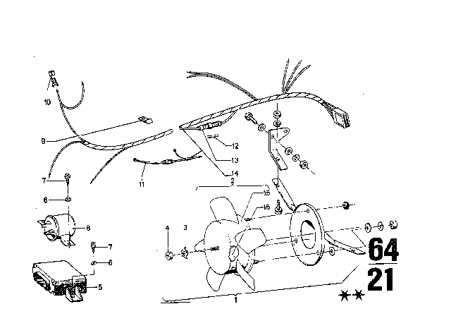 1969 BMW 2500 Fuse Housing Diagram for 61138061774