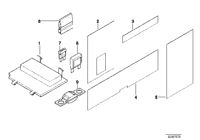 1999 BMW 750iL Single Components For Fuse Box Diagram 2