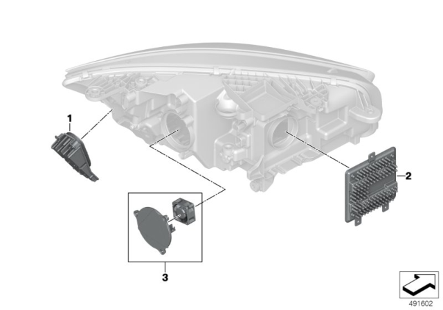 2019 BMW Z4 LED MODULE, DAYTIME RUNNING Diagram for 63119498496