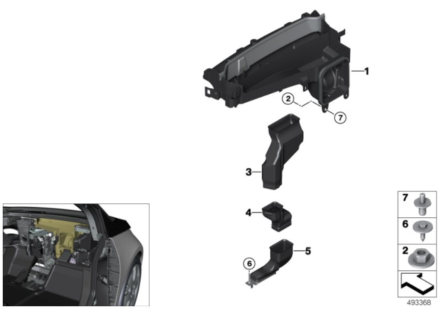 2020 BMW i3 Outside Air Duct With Water Separator Diagram