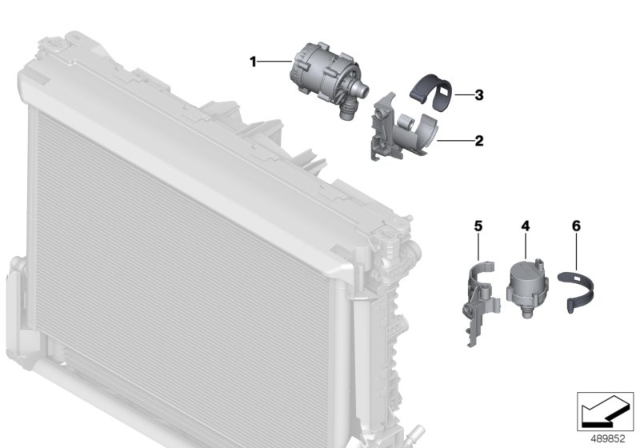 2020 BMW 750i xDrive Electric Water Pump / Mounting Diagram