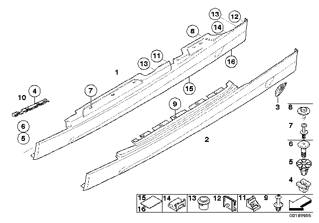 2009 BMW 135i Full Cover, Sill, Primed, Left Diagram for 51770432385