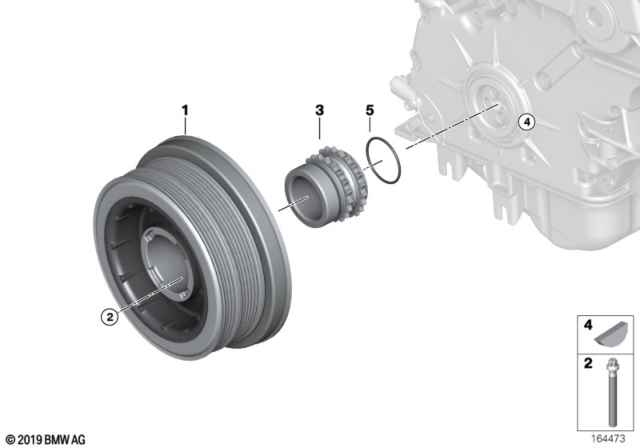 2010 BMW 335d Vibration Damper Diagram for 11238511371